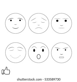 emoticons, emotions, icon, vector illustration EPS 10