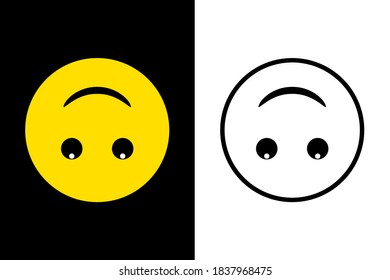 Emoticons face expression on color and line black color design concept. Very suitable in various business purposes, also for icon, symbol and many more.