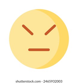 Emoticons face with straight mouth line and closed eyes icon