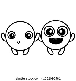 emoticons faces with crazy teeth couple characters