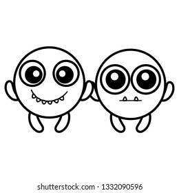 emoticons faces with crazy teeth couple characters