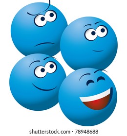 emoticons faces with various expressions