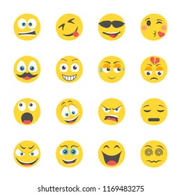
Emoticons flat Icons
