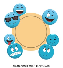 Emoticons frame concept