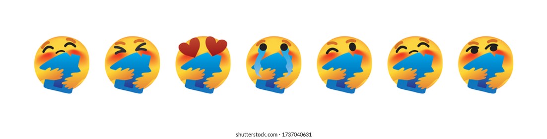 Emoticons for home stay campaigns. Corona protection concept. icon set.