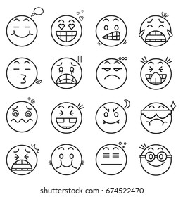 Emoticons icon set.