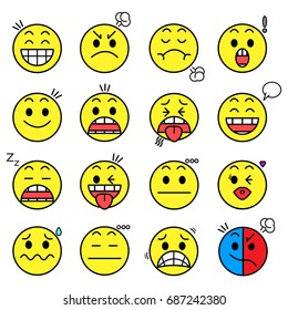 Emoticons icon set.