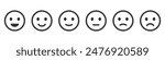 Emoticons icon set. Happy and sad emoji symbols. Emoticons with different moods. Smile sign.