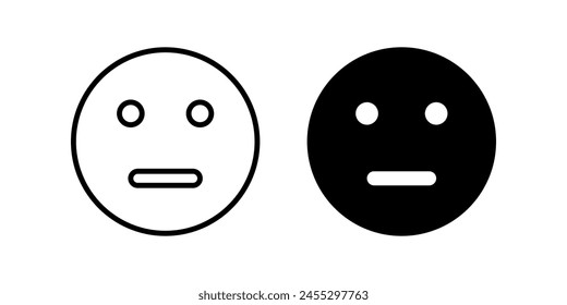 Emoticons Icon Set. Neutralzeichen. für mobiles Konzept und Webdesign. Vektorillustration	