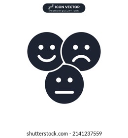 emoticons icon symbol template for graphic and web design collection logo vector illustration