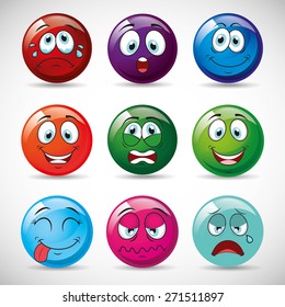 emoticons icons design, vector illustration eps10 graphic 