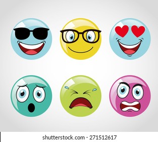 emoticons icons design, vector illustration eps10 graphic 