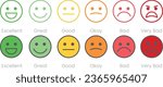 Emoticons icons set. Emoji faces collection. Emojis flat style. Happy happy, smile, neutral, sad and angry emoji. Line smiley face - stock vector