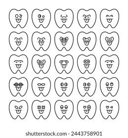 emoticons icons set vector illustration