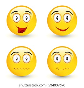 Emoticons icons.Vector set of emoticons.