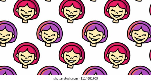 emoticons kids vector illustration isolated background.