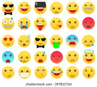 Emoticons Modern Set XL .Emoticons vector illustration. Emoticons icons. 