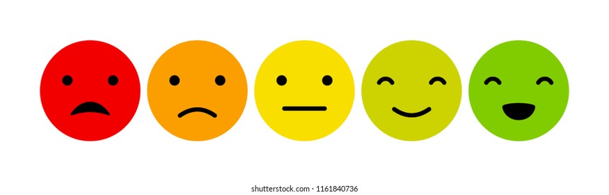 Emoticons Mood Scale Stock Vector (Royalty Free) 1161840736