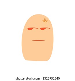 emoticons with orange color emoji design isolated on white background. Vector illustration