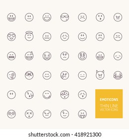 Emoticons Outline Icons for web and mobile apps