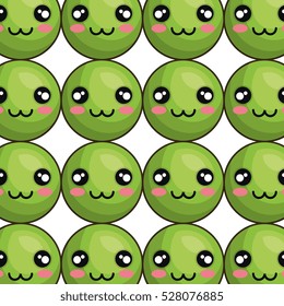 emoticons pattern kawaii style icon