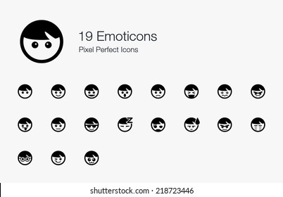 Emoticons Pixel Perfekte Symbole