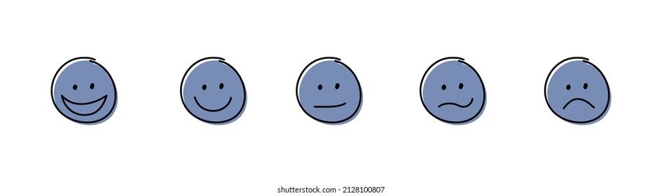 Emoticons set. Appraisal concept. Vector