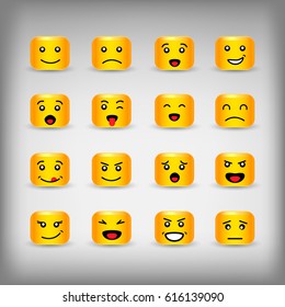 Emoticons set. Emoji