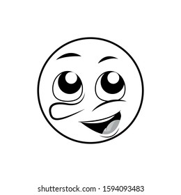 Emoticons smile. Design vector template