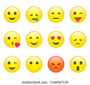 Emoticons smiles set pattern/ Collection of emoticons