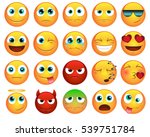 Emoticons or smileys icons set for web