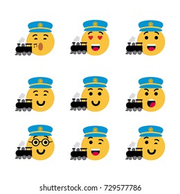 Emoticons Train Driver