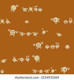 emoticons in various positions and expressions pattern