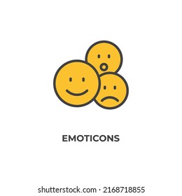 emoticons vector icon. Colorful flat design vector illustration. Vector graphics