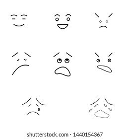 Emoting Icon Style Simple Vector White Stock Vector (Royalty Free ...