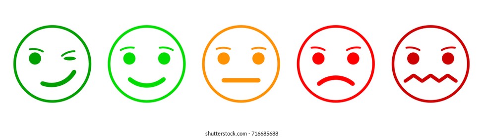 Emotion by emoticons - vector