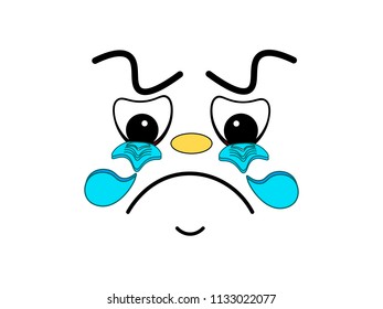 Emotion Cartoon Crying design concept