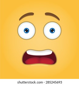 emotion of cartoon face eps 10 vector