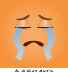 emotion of cartoon face eps 10 vector