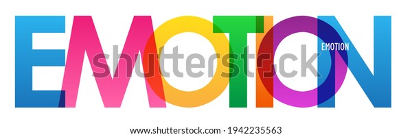 Emotion Colorful Vector Typography Banner Isolated Stock Vector ...