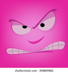 Emotion concept - Angry ,Illustration vector design