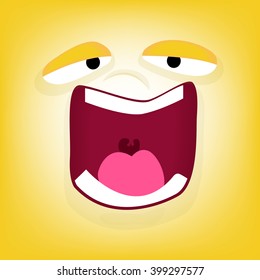 Emotion concept - Bored ,Illustration vector design