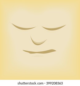 Emotion concept - calm ,Illustration vector design