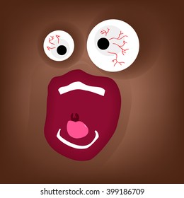 Emotion concept - fear ,Illustration vector design
