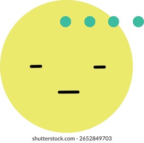Emotion expression face icon silence amazed vector illustration