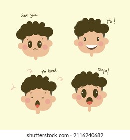 personajes de emoción caricatura escolares