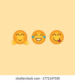 Emotion face set. Emoji vector