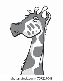 giraffe cartoon emotion faces vector sketches drawings shutterstock isolated background