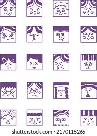 Emotion ist ein Symbol, eine Illustration, ein Vektorgrafik auf weißem Hintergrund.