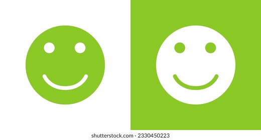 Emotion faces. Smile and happy face. Set icon smile emoji.